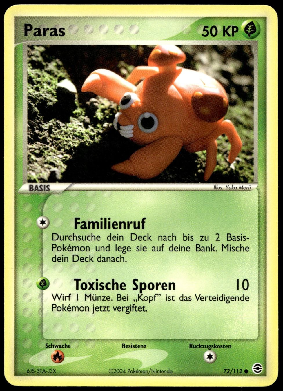 Pokémon Carte collezionabili: Paras 72/112 Pokémon EX Fire Red & Green Leaf – Usato da Uster venduto da Madame_Cards