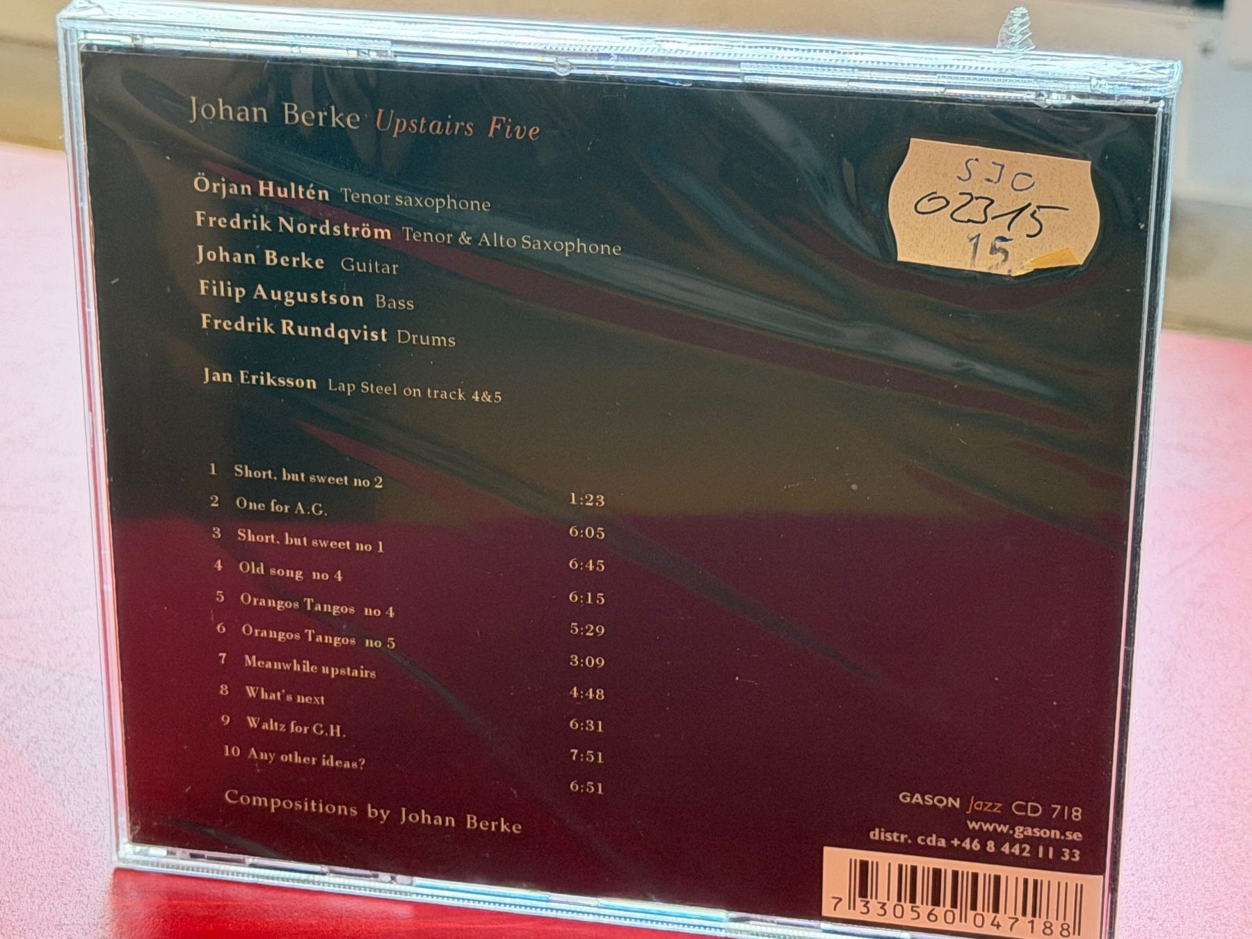 CD: Johan Berke - Upstairs Five - HF41BS – Nuovo e nell'imballaggio originale da Küsnacht ZH venduto da JazzRecords 1