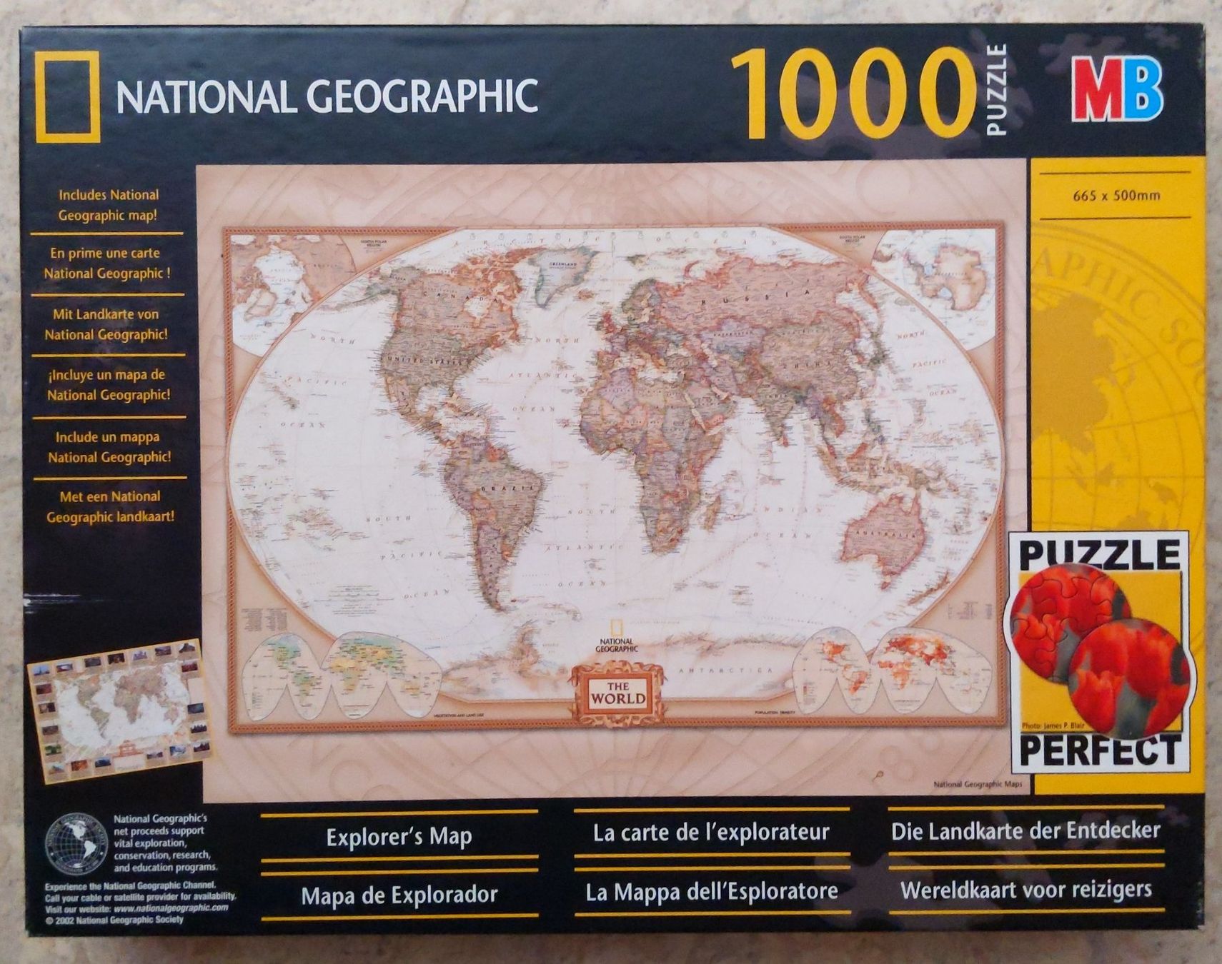 Puzzles: Puzzle Monde World Map National Geographic – Gebraucht aus Orsieres von