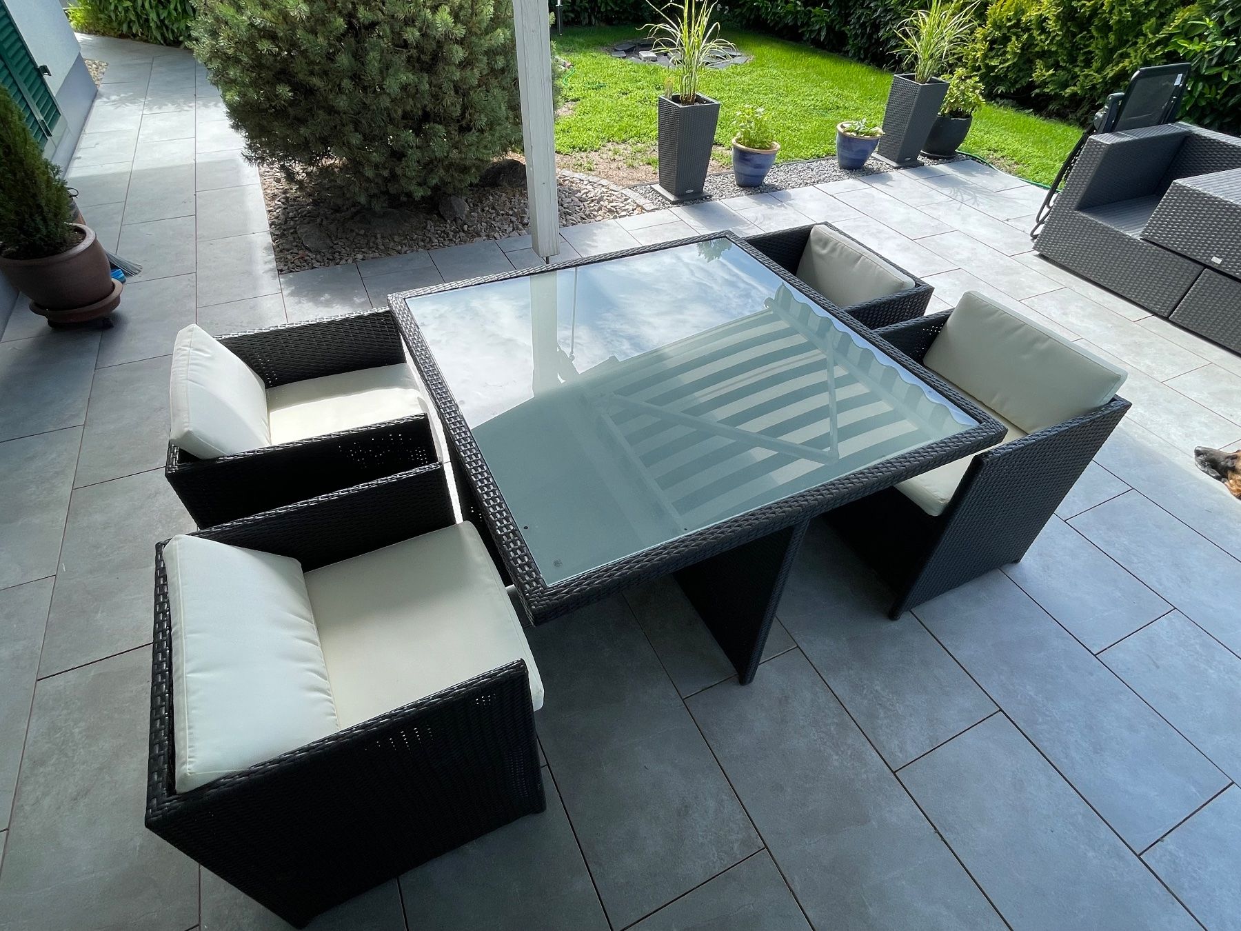 Set de table et chaises: Gartentisch-Set Polyrattan - Sommer-Angebot – D'occasion à Himmelried par waschbaerchen 6