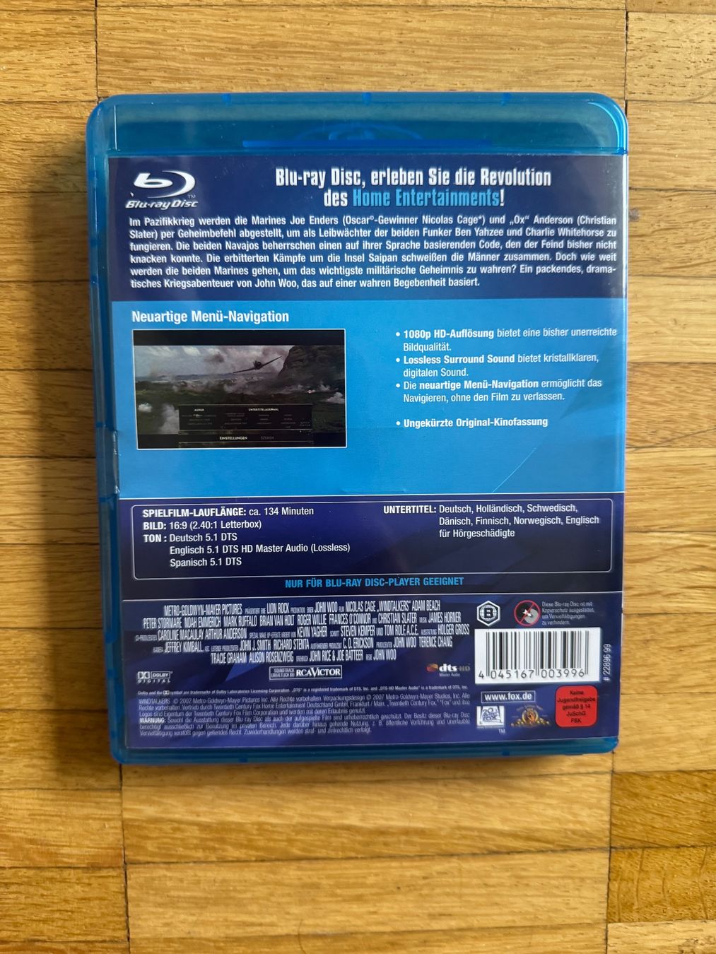 Tutti i DVDs: WINDTALKERS (BLU-RAY) MIT NICOLAS CAGE/JOHN WOO – Usato da Basel venduto da san_2qlq 1