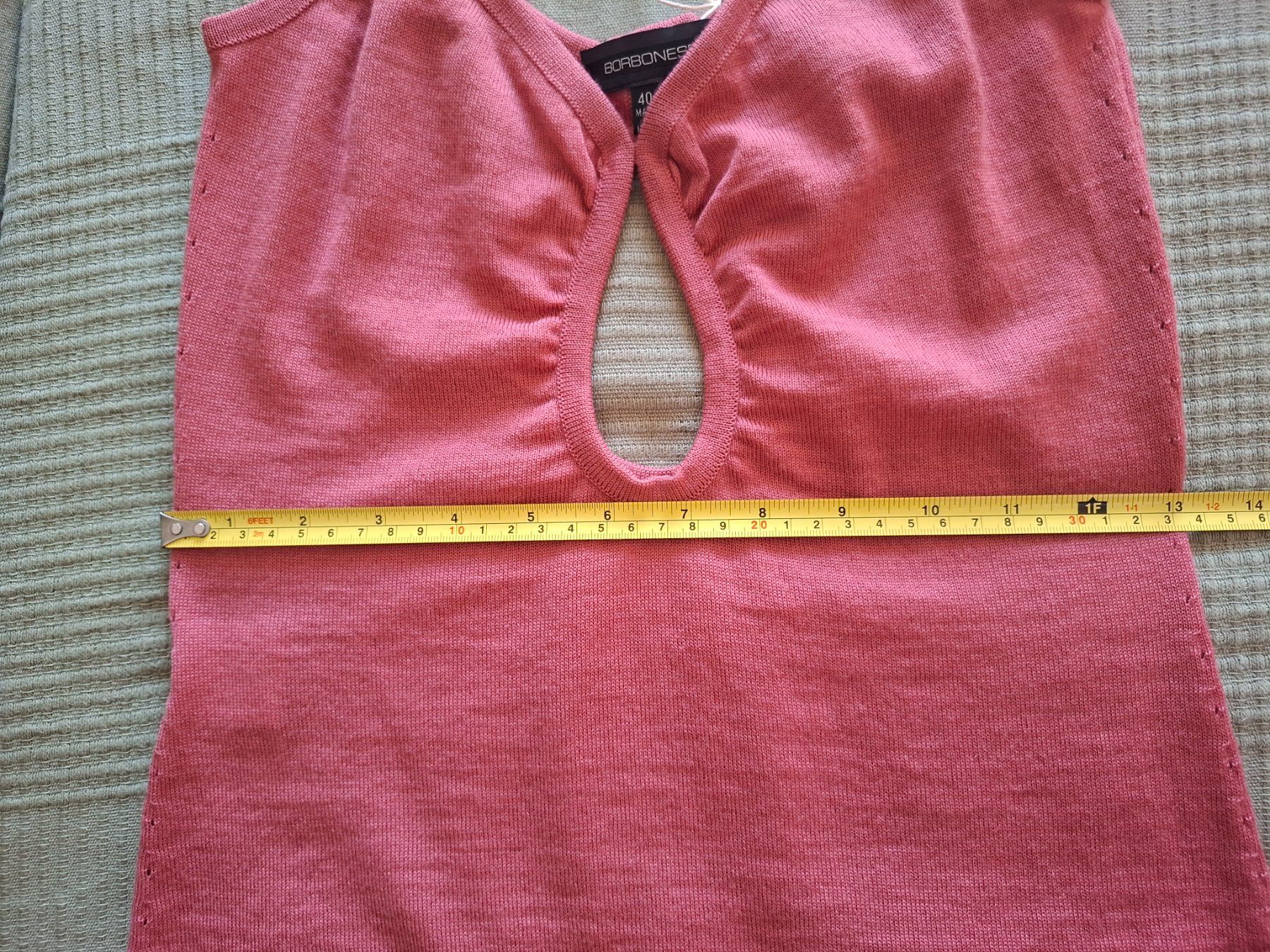 Top: Borbonese coral knit virgin wool top, S – Nuovo e nell'imballaggio originale da Carouge GE venduto da Juli_03 5