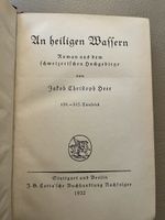 Jakob Christoph Heer - An heiligen Wassern, Roman 1922