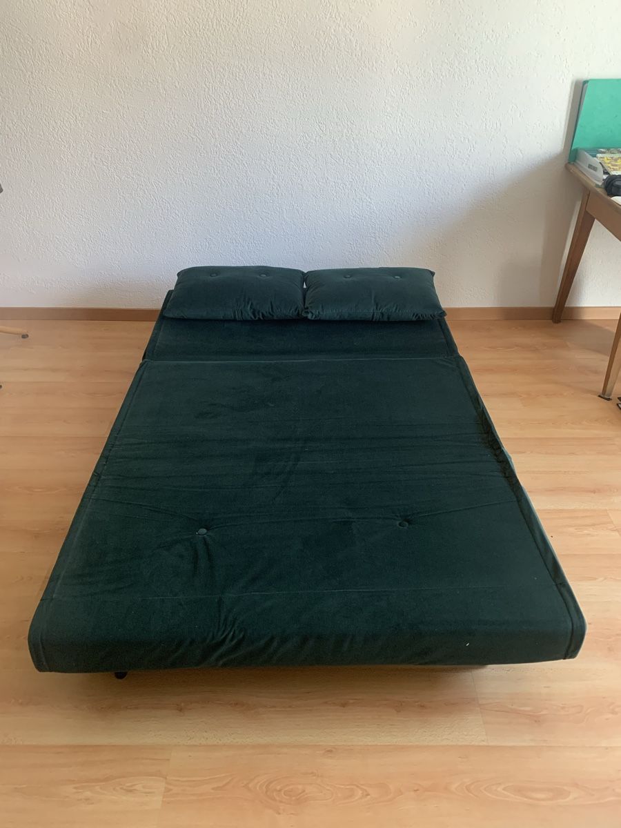Divani: Schlafsofa aus Samt smaragdgrün – Usato da Zürich venduto da bichsumuesli 4