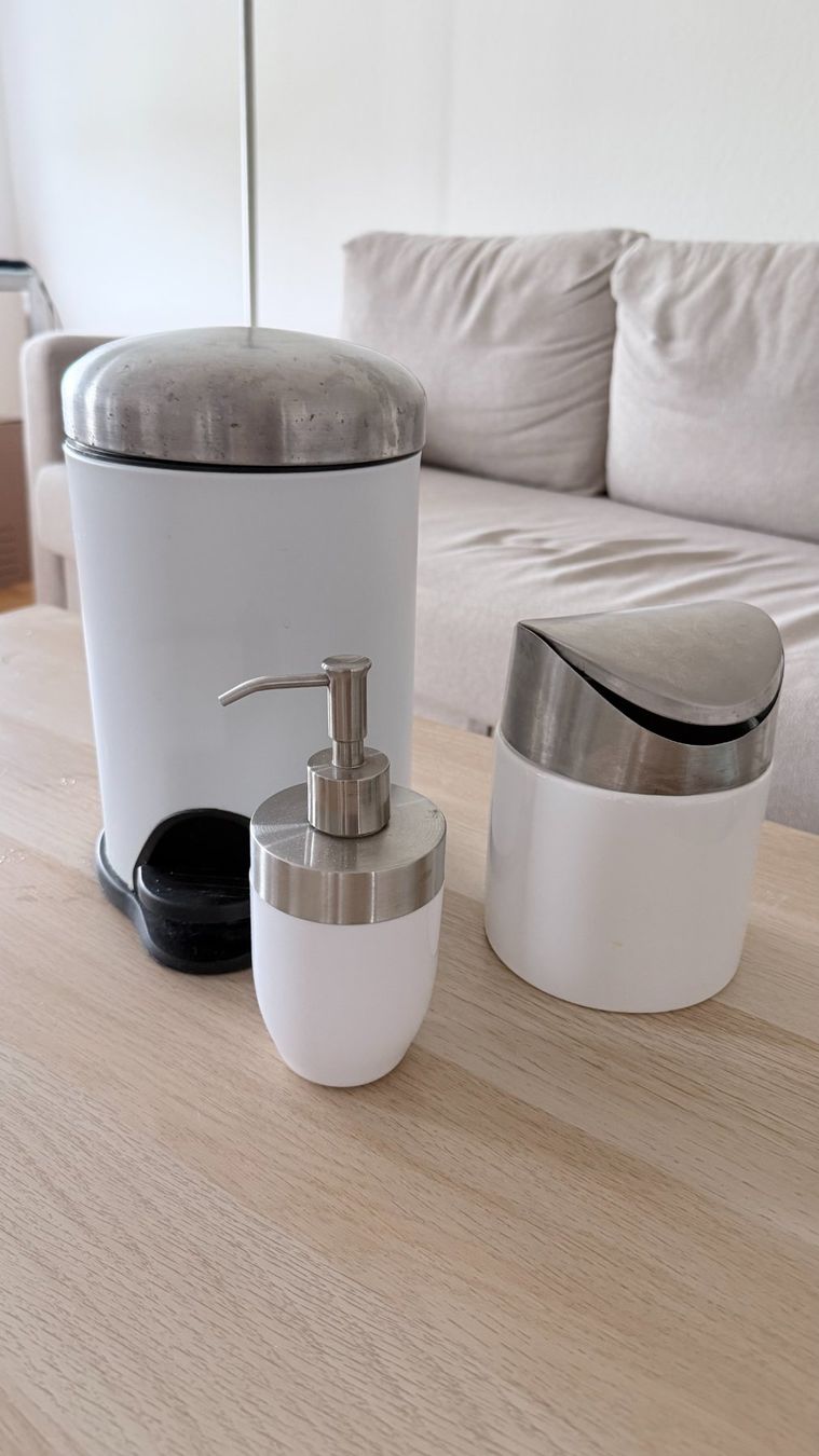 Interio Cestini per rifiuti: Interio set de Salle de bain – Nuovo (secondo la descrizione) da Lausanne venduto da ipanema23 1