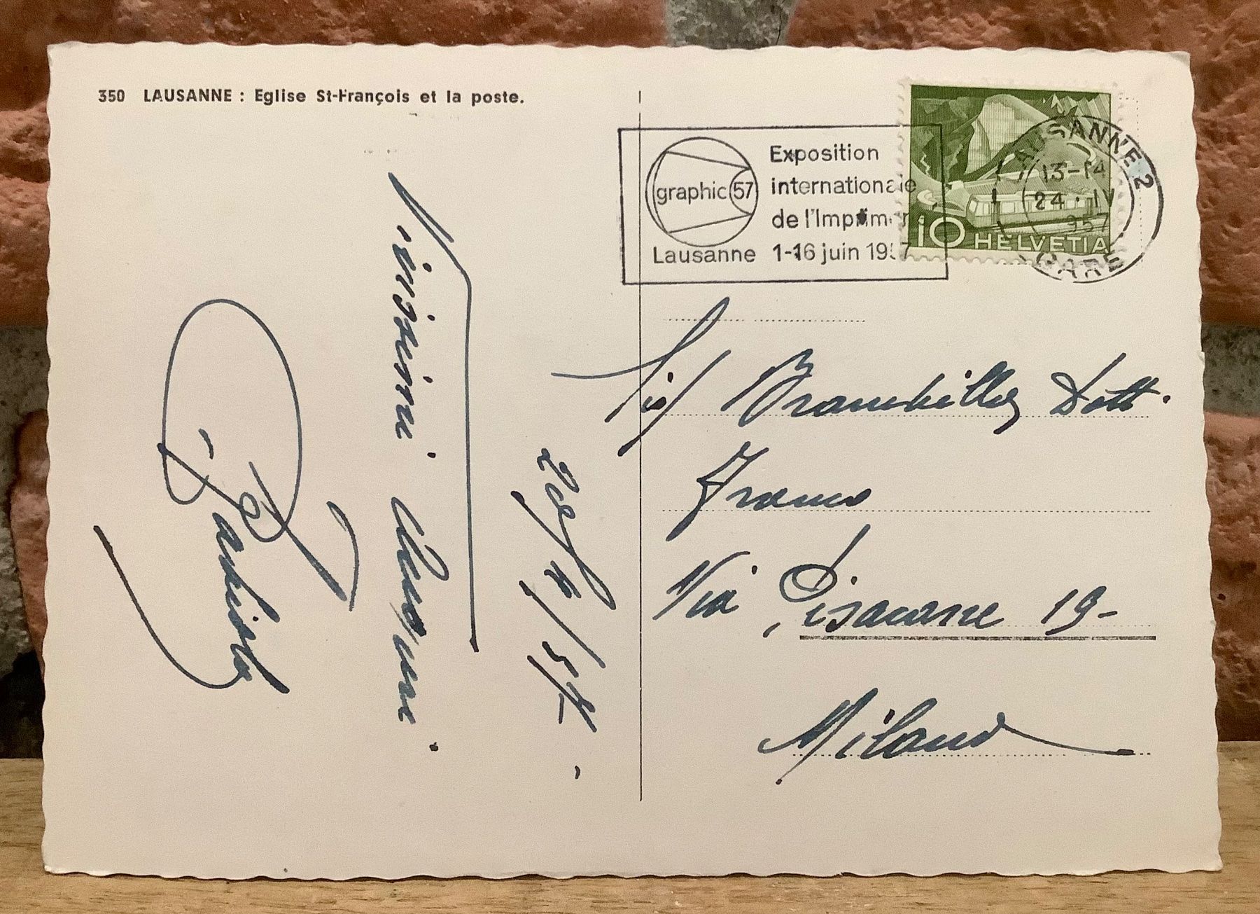 Cartoline postali: 1957 - Kirche & Post - Oldtimer Tram Bus Belebt Grossformat – Usato da Root venduto da ENGLAND-TREASURES 2