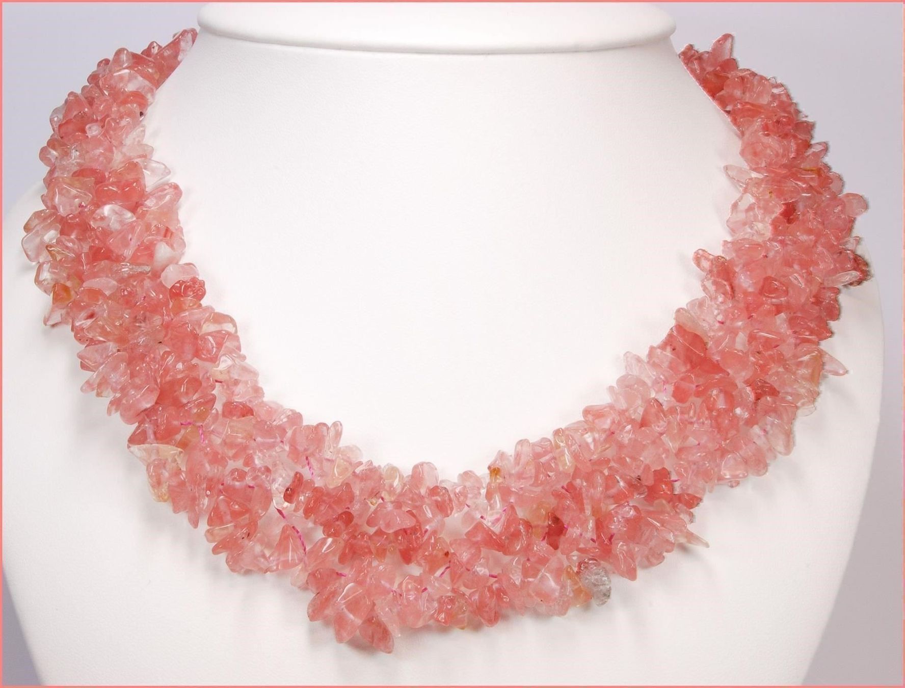 Ketten: ♛ Wunderschönes CHERRYQUARZ - Collier – Neu und originalverpackt aus Oberglatt ZH von Hot-Spot