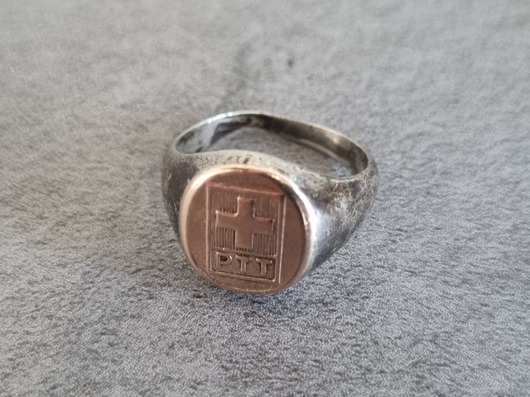 Anelli: Alter Silberring "PTT" 800er Silber ETS, Vintage Schmuck – Usato da Lenzburg venduto da freedomky