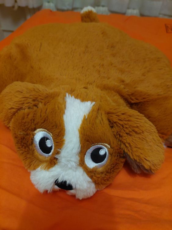 Weiches Bernhardiner-Plüschtier 26 Cm – Realistisches Hundekissen, Kuscheliges Tierspielzeug, Modellpuppe, Geschenk Für Kinder Und Erwachsene (Braun)
