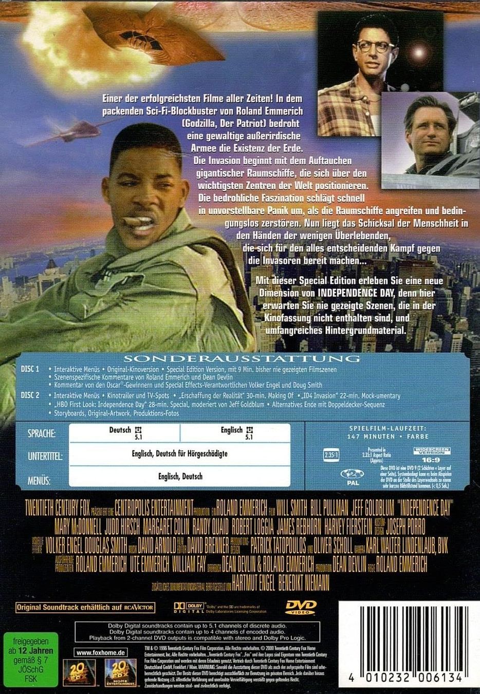 Tutti i DVDs: Independence Day  SpecialEdition 2DVDs – Nuovo (secondo la descrizione) da Triengen venduto da Nilana 1