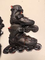 Oxelo Kinder Inlineskates Gr. 32-35 verstellbar + Schonerset