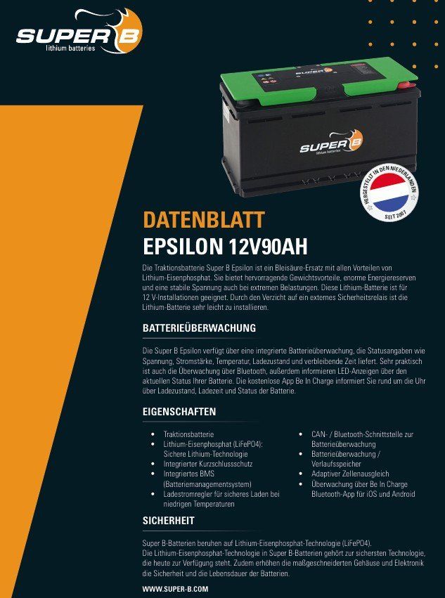 Batterie: gebrauchte Super B Epsilon 12V/90Ah – Usato da Zunzgen venduto da Captkeen 5