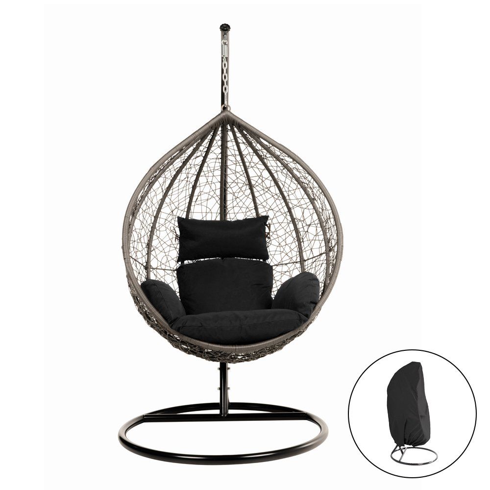 Gartenhängesitze: Polyrattan Hängesessel CUBA SCHWARZ - inkl. Regenabdeckung – Neu und originalverpackt aus Wallenwil von toesstal-vertrieb 5