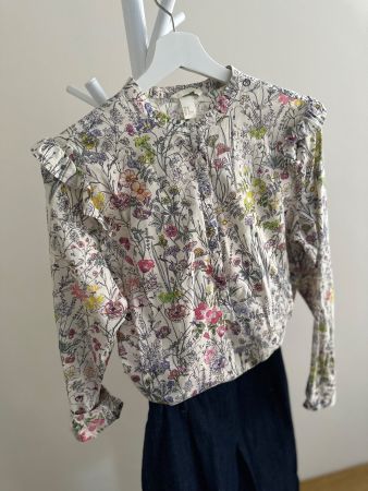 Bluse mit Blumenprint Gr. 40 – 100 % Baumwolle - Top Zustand