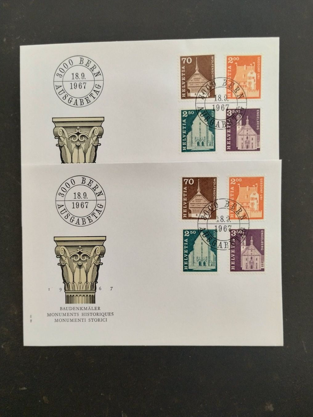 Tutti i francobolli: Ersttagsstempel 18.09.1967 – Nuovo e nell'imballaggio originale da Spiez venduto da cemikaphi