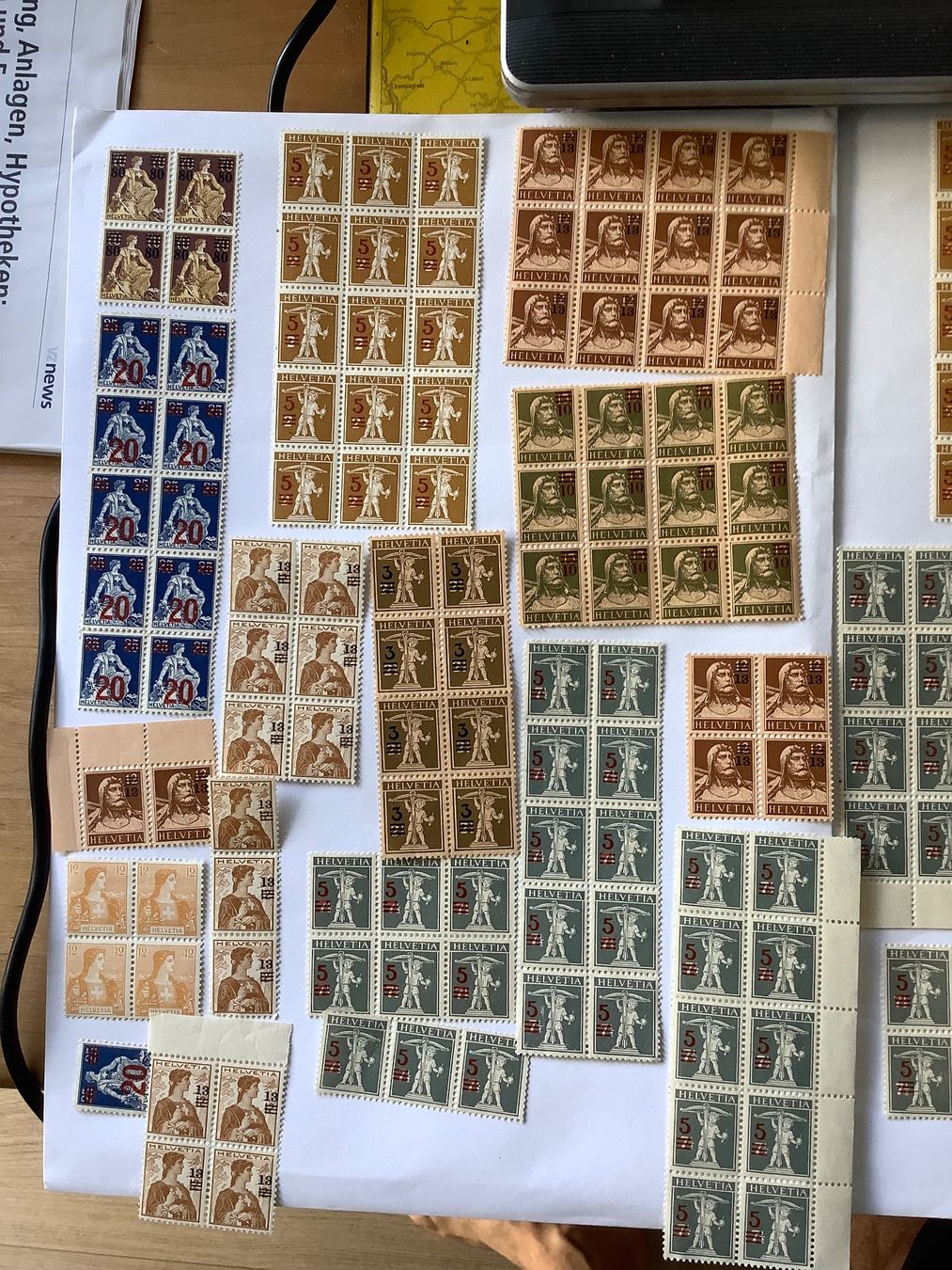 Tous les timbres: Aufbrauchsausgaben Schweiz postfrisch 1915 - 1930 – Neuf (Voir description) à St. Gallen par herbrig2 1