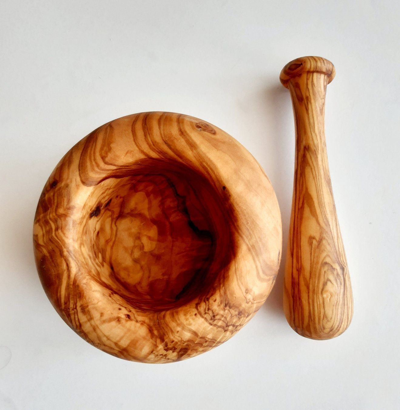 Articoli in legno: Olivenholz Mörser – Nuovo e nell'imballaggio originale da Hüntwangen venduto da Elyha