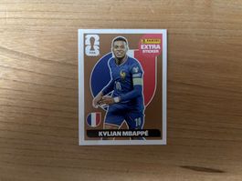 *Kylian Mbappé Panini Extra Sticker in Gold WM 2026