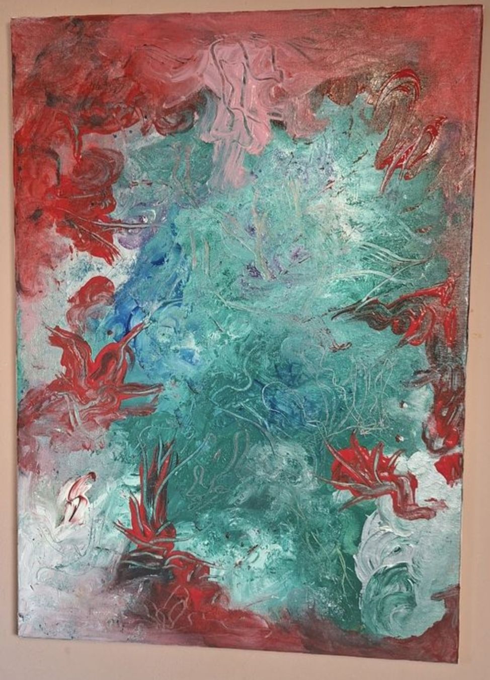 Dipinti: Gemälde " Lebensfeuer " handmade 50×70 – Nuovo (secondo la descrizione) da Riehen venduto da Steinbock1970