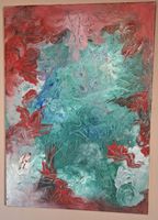 Gemälde " Lebensfeuer " handmade 50×70