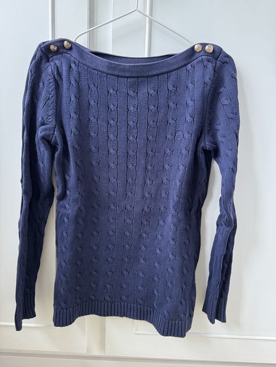 Pull col V bleu marine Tommy Hilfiger femme | Destock Jeans