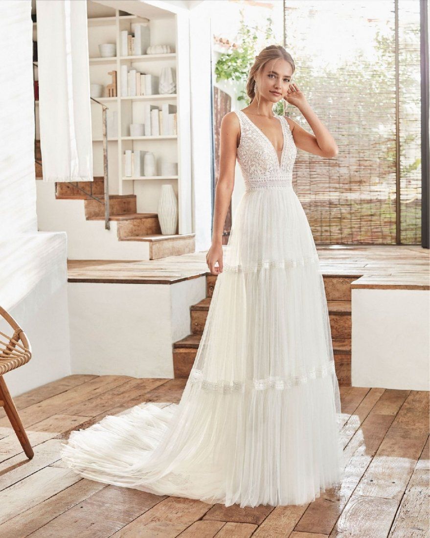 Vestiti: Secondhand Brautkleid Rosa Clara "Cami", Grösse 36-38 – Usato da Brunnen venduto da Herzig-Brautmode