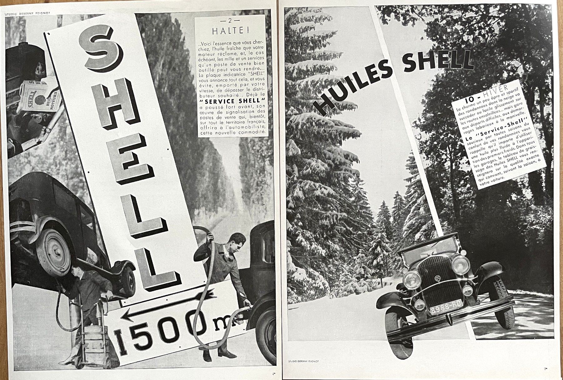 Foto & Immagini: Shell Emailschild - 4 Alte Werbungen / Publicités 1930/31 – Usato da Savagnier venduto da Ne2065 2