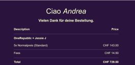 2 Tickets One Republic & Jessie J 14. Julu