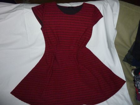 Red fit & flare dress, Size M, New like condition