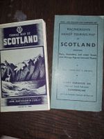 Schottland Karte: 2 Vintage Reisekarten, 