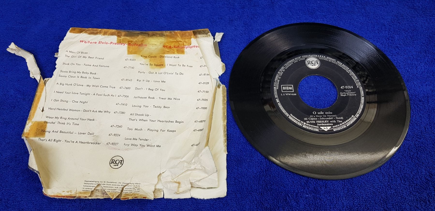 Dischi in vinile: Elvis Presley - O sole mio, 45er Vinyl Single – Usato da Oberwil b. Zug venduto da Gto469 1