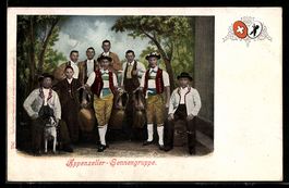 Schweiz, Appenzeller-Sennengruppe in Tra