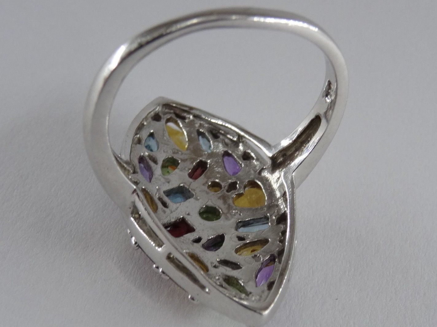 Anelli: Ring Silber 925 mit mixt Edelsteinen – Nuovo e nell'imballaggio originale da Matten b. Interlaken venduto da kero71 6