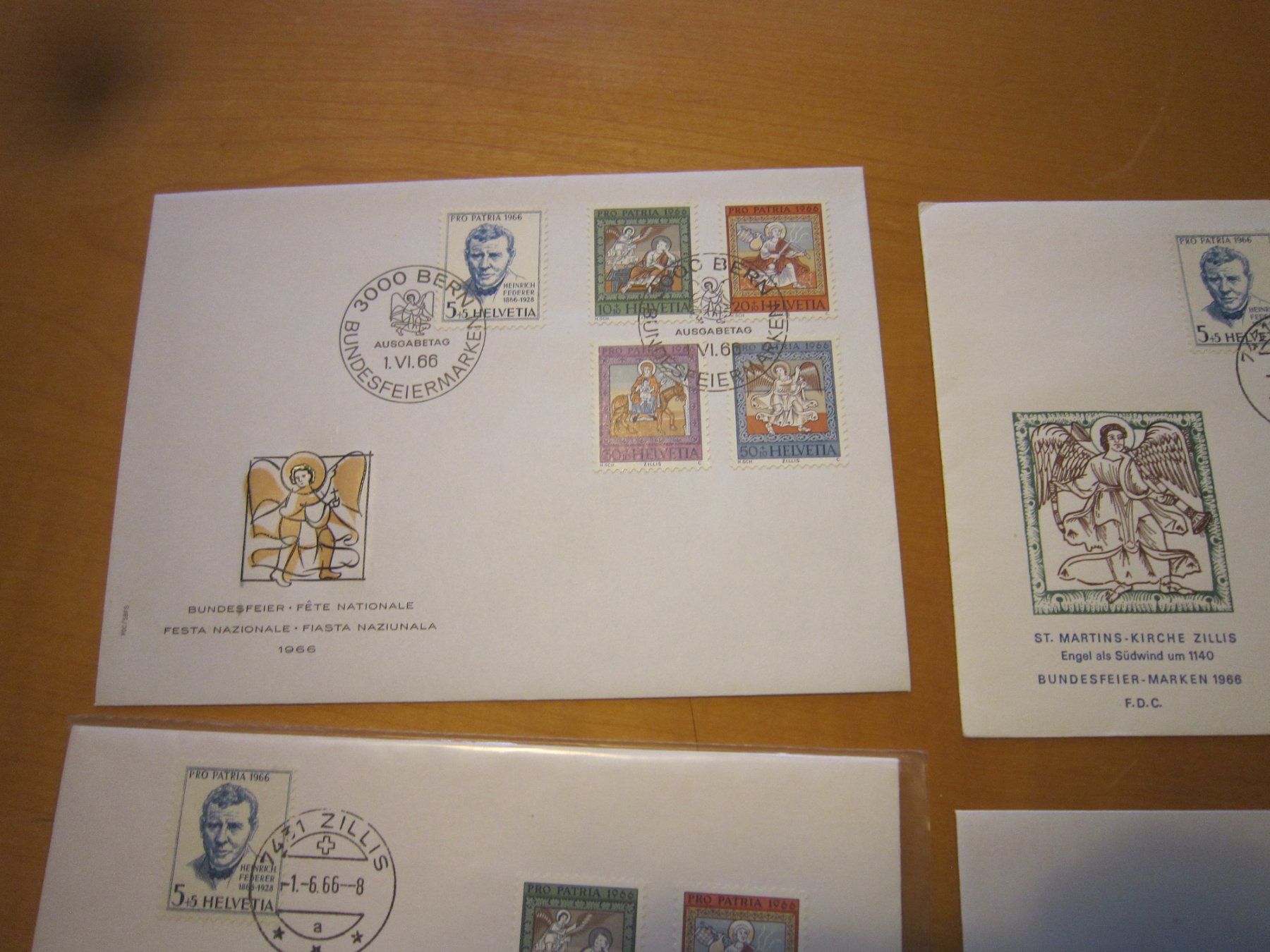 Tutti i francobolli: PP 1966 FFDC verschiedene Serien 3x Stempel Zillis – Usato da Gordola venduto da Polentaefung 3