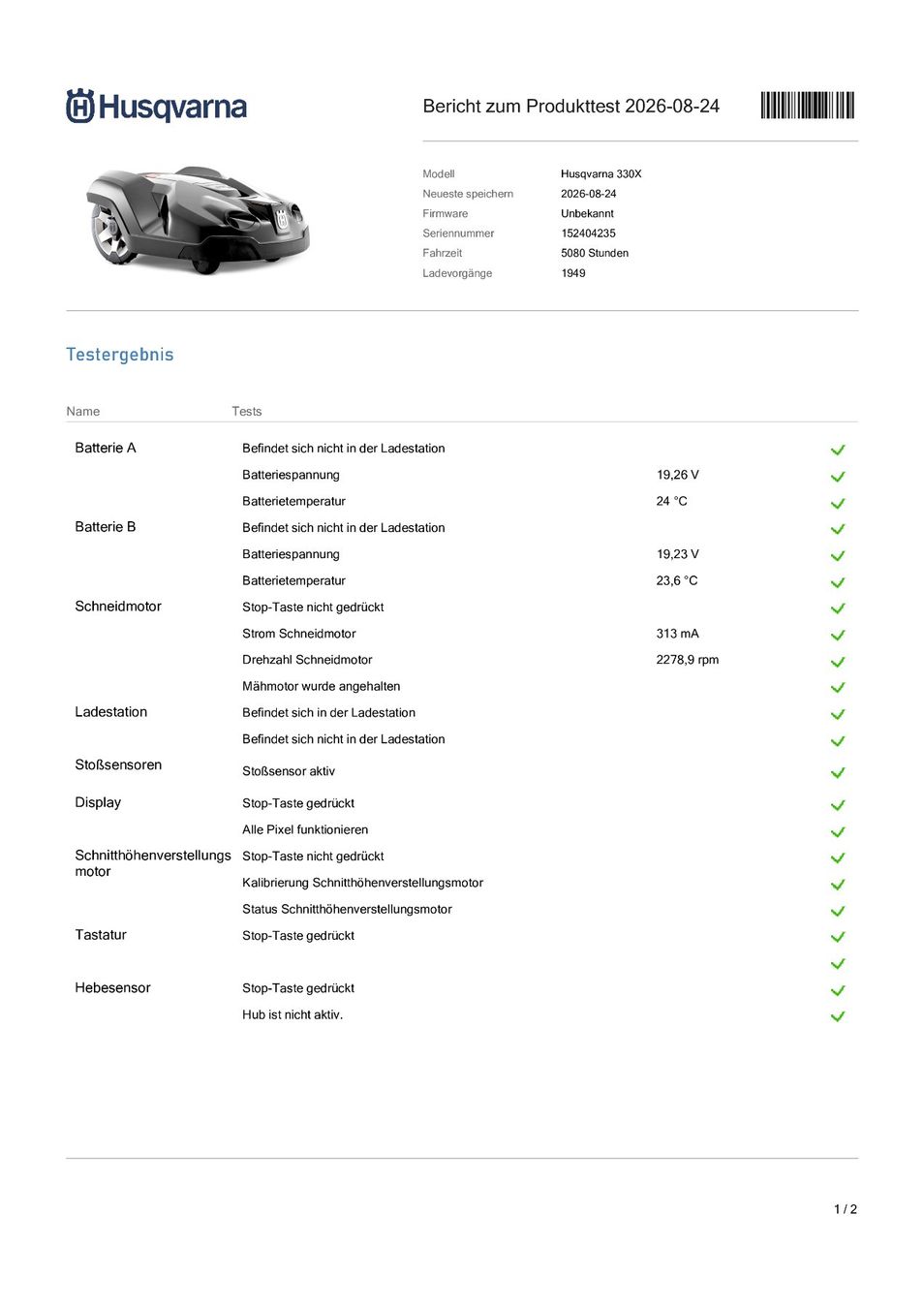 Husqvarna Tagliaerba: Husqvarna Automower 330X test OK – Usato da Crissier venduto da Chollet_SA 4