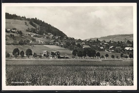 Cartoline postali: AK Konolfingen, Dorfansicht mit Bäumen – Usato da Berlin venduto da bartko-reher