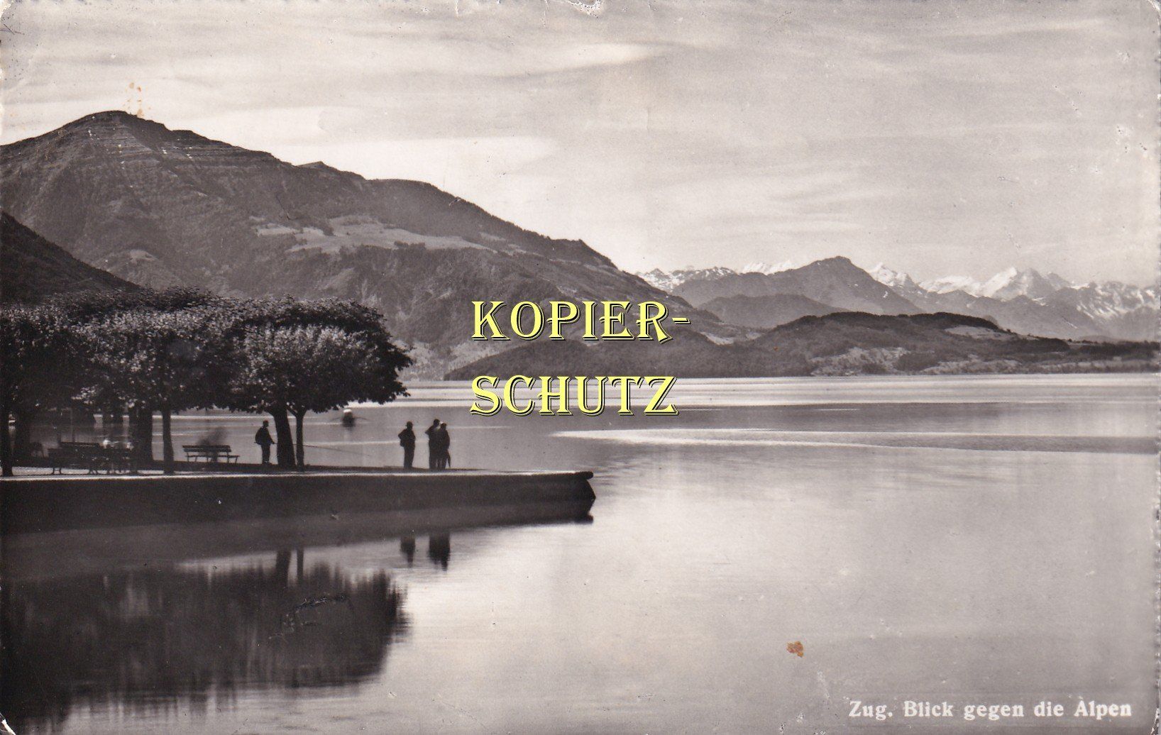 Cartoline postali: Zug - Blick gegen die Alpen /ay – Usato da Hombrechtikon venduto da Rudolf07