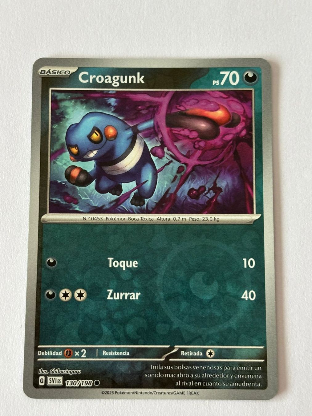 Pokémon Sammelbilder & Trading cards: Pokemon-Karte Croagunk 130/198 – Gebraucht aus Herisau von Seyashop1