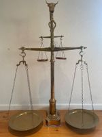 Antike Metzgerwaage aus Messing, portugisisch um 1890