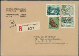 1955 - Genfer Amt · BIT - Pro Juventute - Pro Patria - Brief
