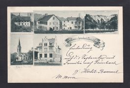 LEIMBACH Zürich, 5-Bild AK 1901