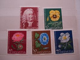Satz Pro Juventute 1958, **, Schmetterlinge