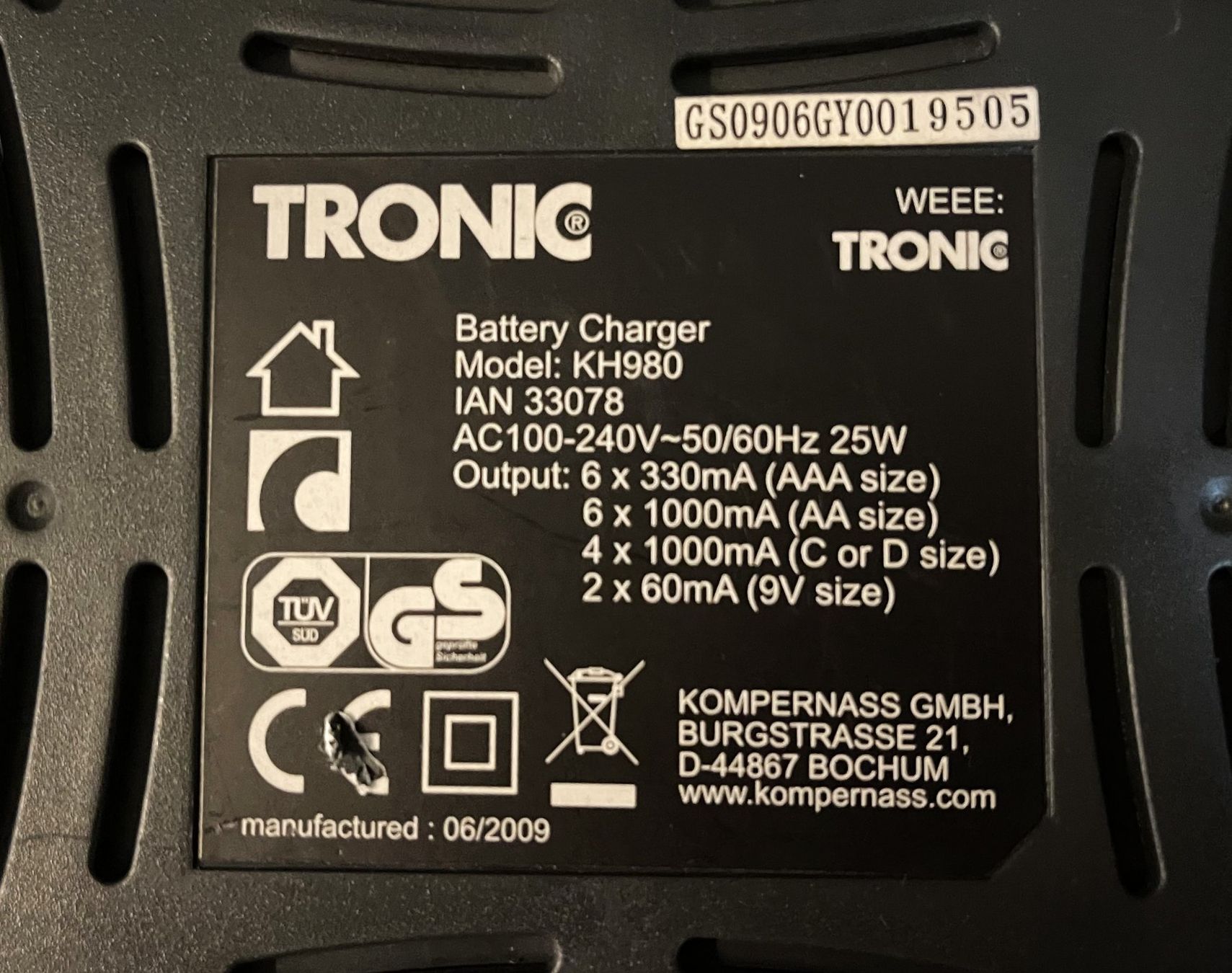 Akkus & Batterien: Batterien Ladegerät TRONIC KH 980 – Gebraucht aus Oftringen von Vucki 3