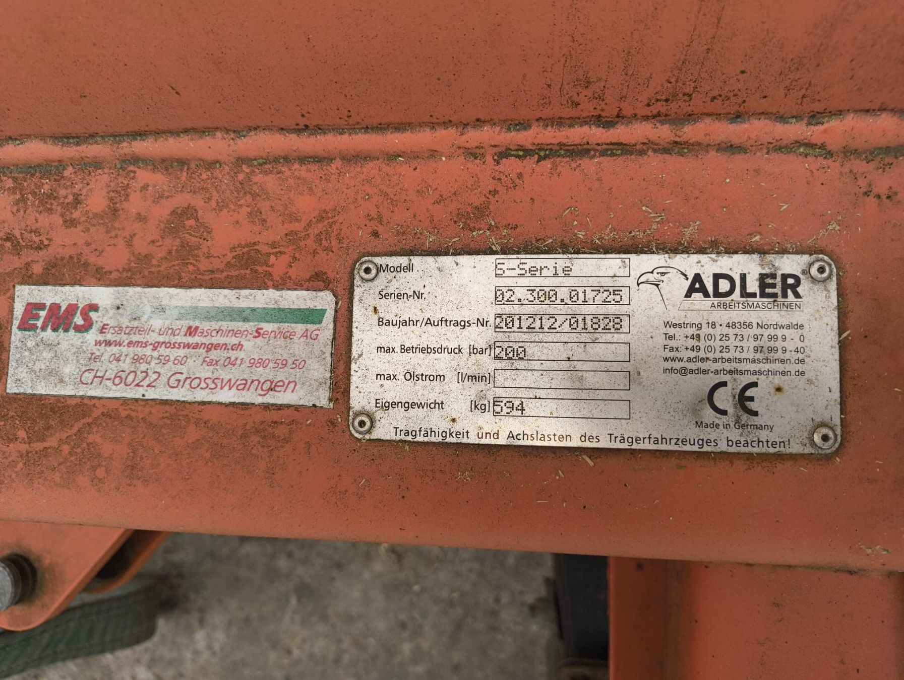 Sgombero neve: Schneepflug Adler S-Serie – Usato da Wolhusen venduto da dav_z7vt
