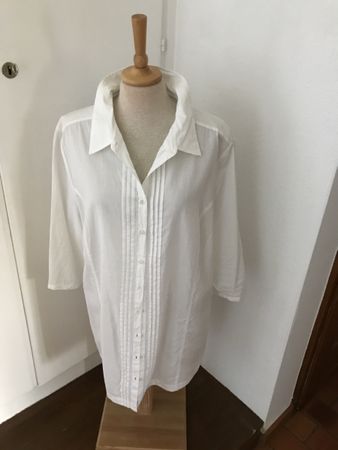 Long Bluse - 100 % Baumwolle - Gr. 48