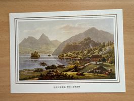 Ansichtskarte Lauerz um 1830 mit Mythen Graph. Samml. Zürich