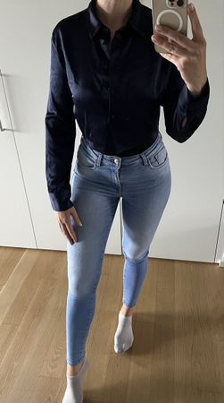 Stradivarius Bluse, dunkelblau, Grösse M, Top Zustand! (55)