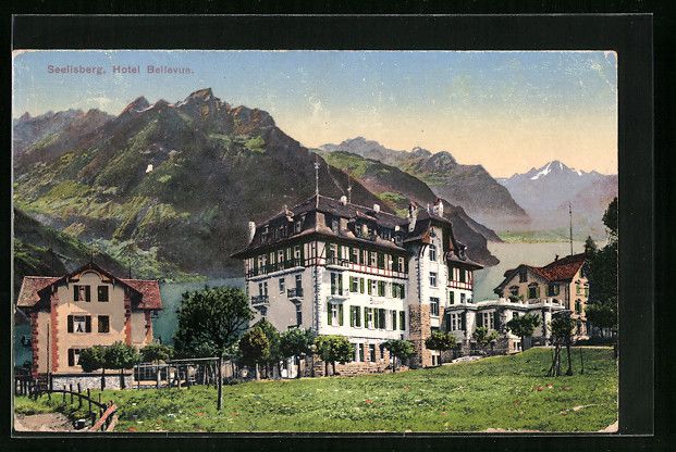 Cartoline postali: AK Seelisberg, Hotel Bellevue, 1917 – Usato da Berlin venduto da bartko-reher