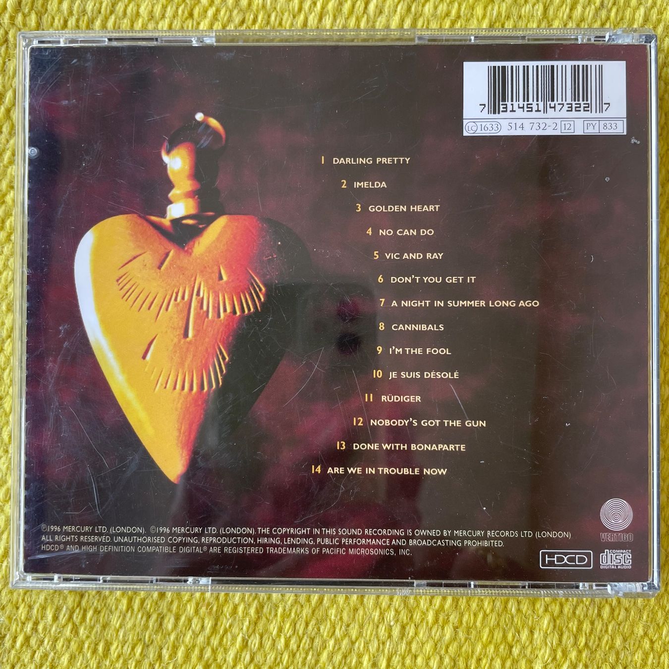 CDs: MARK KNOPFLER DIRE STRAITS-GOLDEN HEART – Gebraucht aus Rorschacherberg von CD-Roli 1