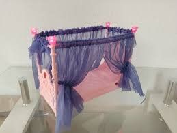 barbie Dornröschen  Prinzessin rosa Himmelbett Mit Musik